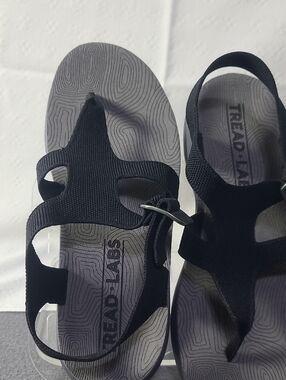 Men Tread Labs Black Sport Sandals - Adjustable Strap Sz.12